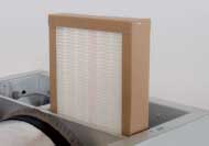 Filtret i ventilationsaggregat A100 är lätt utbytbart.